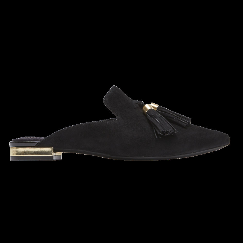 Rockport Singapore Womens Slides - Total Motion Adelyn Tassel Black - VB6740981